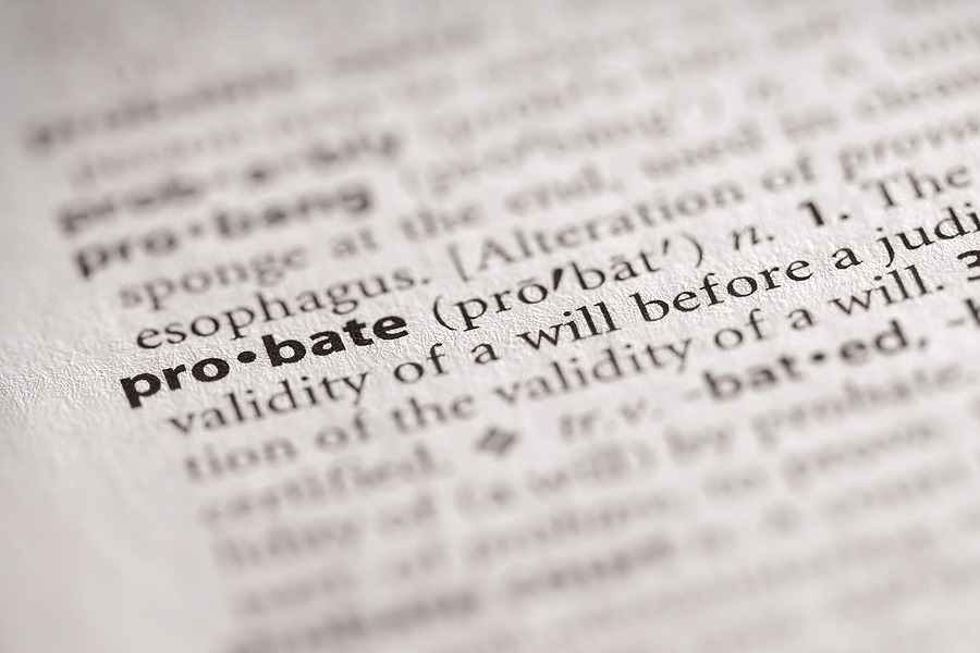 Selective Focus On The Dictionary Word Probate
